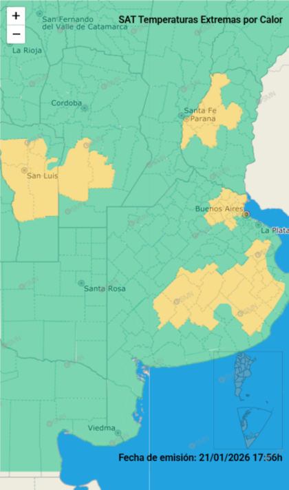 En diferentes puntos del país, incluida la ciudad de Buenos Aires, rigen una alerta por altas temperaturas