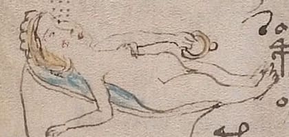 En diversas ilustraciones, las mujeres aparecen con objetos en dirección a sus genitales