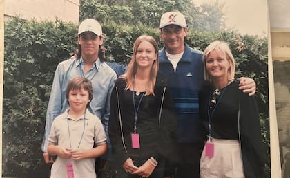 En el 2000, la familia entera junto a Batata durante el Senior Tour