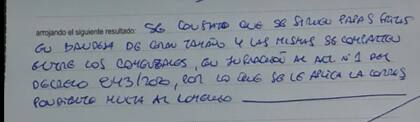 En el acta se deja detallada la infracción del local comercial por haber vendido cervezas y sólo un plato de papas fritas del cual comieron todos.