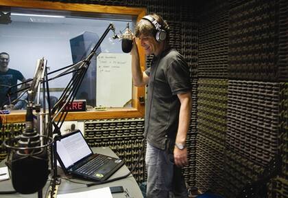 En el aire. Pergolini es el estudio provisorio de Vorterix, en Radio Rivadavia.