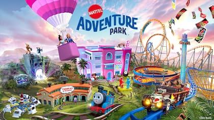 En el arte conceptual de Mattel Adventure Park se mostró cómo se verá la casa de Barbie de tamaño real (Mattel)