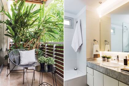 En el balcón corrido, sillón y mesa de hierro (Increa)