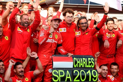 En el circuito de Spa-Francorchamps, Charles Leclerc festejó el año pasado su primera victoria en Fórmula 1