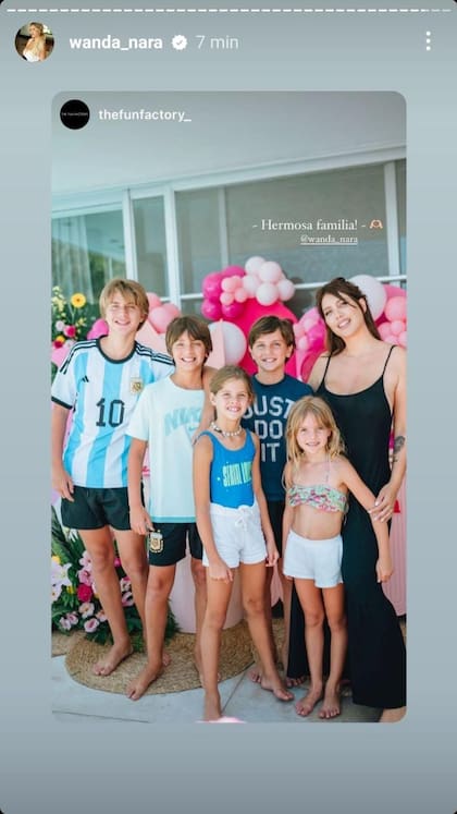 En el cumpleaños de Francesca estuvieron su hermana Isabella y sus hermanos Benedicto, Constantino y Valentino López
