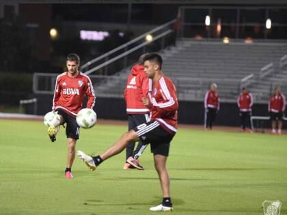 Pity Martínez, durante una escena del entrenamiento de River en Orlando