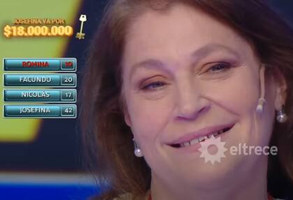 En el escalón de "armado" la mujer logró 42 respuestas buenas y ninguna mala (Foto: Captura de TV / eltrece)