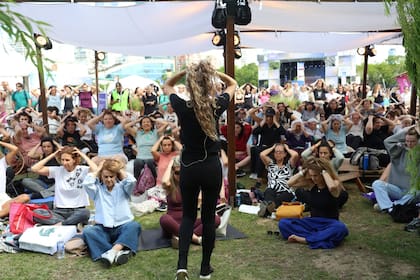 En el espacio chill, los asistentes se relajaron