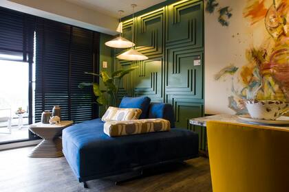 En el espacio de Concepto Design mandan las formas geométricas y los colores son protagonistas.