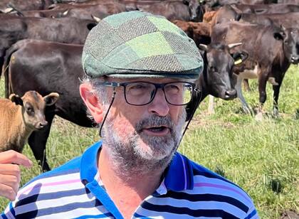 En el establecimiento familiar "Tata Dios", el productor agropecuario Alberto García Espil lleva adelante la cría de ganado Wagyu