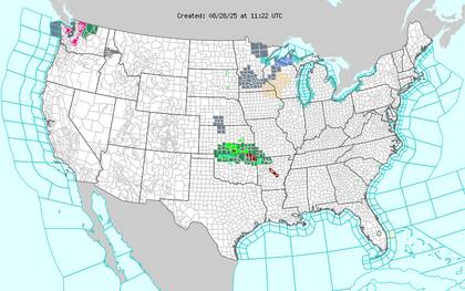 En el este de EE.UU. continuará el "anticipo de otoño" con descensos térmicos notorios: mínimas hasta 10°F bajo lo habitual en valles de Ohio y Atlántico medio