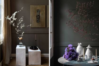 En el estudio de Bárbara Bertone, en cambio, una rama de cerezo en invierno. Son árboles que florecen apenas aparece un calorcito al fin de agosto. Para quienes saben leerlo, son las primeras señales de que la primavera está llegando.