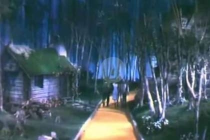 En el fondo de la escena se puede observar un extraña mancha que algunas personas argumentan que es el cuerpo de la persona que se habría suicidado.