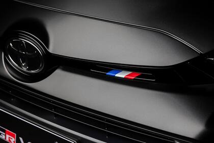 En el frente del hothatch se destacan detalles tricolores en la parrilla del radiador evocan la bandera francesa