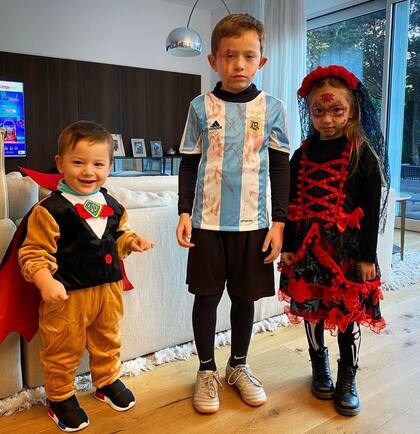 En el Halloween del año pasado, Bauti también se vistió de futbolista