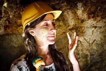 En el interior de la Mina Santa Rita hay caolín, arcilla con las propiedades de blanquear y suavizar la piel