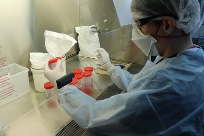 En el laboratorio del Hospital Muñiz estudian las muestras de saliva con la misma técnica de PCR que el hisopado