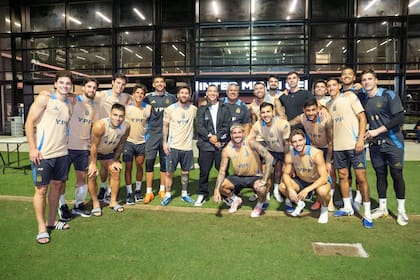 En el marco del entrenamiento previo al partido con Puerto Rico, la selección argentina recibió la visita de Daddy Yankee