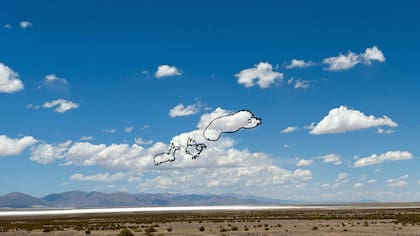 "En el momento que dejas de jugar, dejás de aprender", dice Saraceno, que invita a los chicos a imaginar formas en las nubes