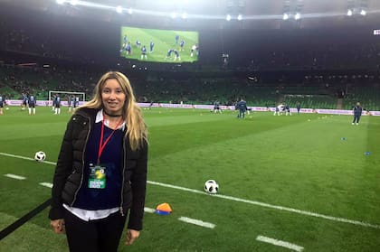 Antes de un partido amistoso de la selección, en Krasnodar (Rusia).