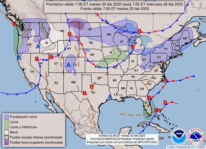 En el noroeste, un río atmosférico provoca lluvias intensas y nevadas en las zonas montañosas