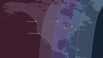 En el oeste de EE.UU. se verá el eclipse en su totalidad (Foto/Starwalk.space)