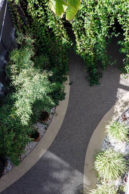 “En el paisajismo, apelamos a rasgos brasileños para contrastar la dureza del hormigón con el verde descontrolado de las plantas”