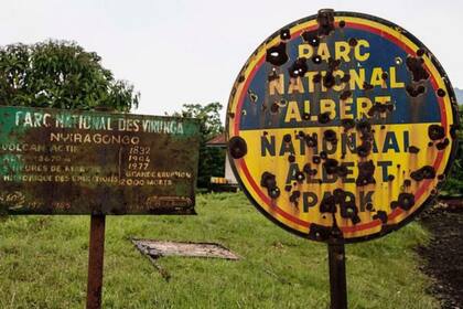 En el Parque Nacional Virunga existen dos volcanes activos, el Nyiragongo y el Nyamuragira