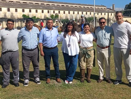 En el penal, Cataldi junto a su gente y de la fundación Espartanos