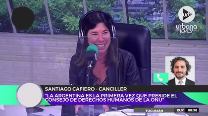 En el programa de radio de María O'Donnell, el canciller Santiago Cafiero volvió a hablar en inglés y se refirió a Jorge Lanata: “He is a dickhead”, dijo