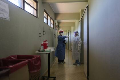 En el sector Covid del hospital de campaña de Punta Lara –inaugurado en abril del 2020– hay diez personas internadas; en total, hay 50 camas de internación
