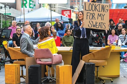 En el set de su programa de entrevistas.