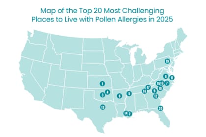 En el sur de Estados Unidos, la temporada de polen comienza antes y se extiende durante más meses