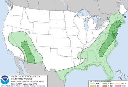 En el suroeste, un sistema de baja presión generará tormentas numerosas en Arizona, Nuevo México, Nevada y Utah