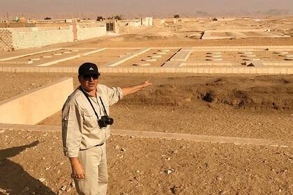 En el Templo de Atón, en Amarna, donde Friedrichs participa de la excavación que lidera el inglés Barry Kemp