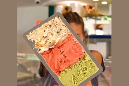 En el tradicional local de Gorlero, Helados Arlechino, el pote de kilo con tres sabores a elección cuesta US$19,50