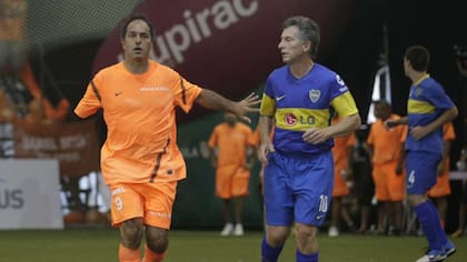 En enero de 2012 se enfrentaron en un partido de fútbol en Mar del Plata