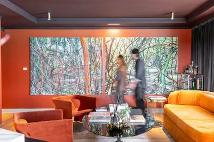 En esta edición, las paredes del departamento las pintó en un tono terracota, buscando emular la arcilla, la tierra y lo natural.