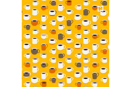 En esta imagen hay dos tazas de té, dos tazas rotas y dos tazas vacías. ¿Podés ubicarlas?