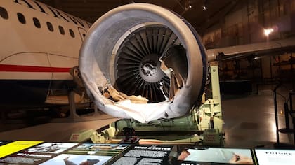 En estas condiciones quedó la turbina izquierda del avión