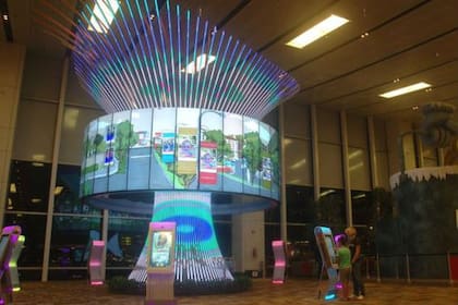 En estas pantallas interactivas las personas pueden compartir sus fotografías