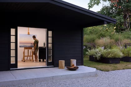 En este atelier trabajó en una serie de obra de gran escala, en óleo, que retrata la zona.