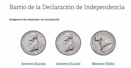 En este ejemplar están presentes Thomas Jefferson y la Campana de la Libertad (Casa de la Moneda de Estados Unidos)