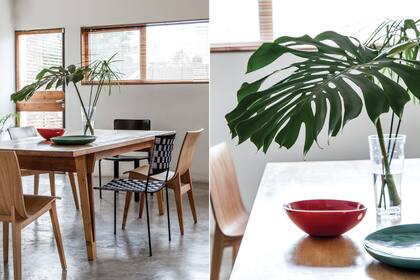 En este espacio se eligieron distintos modelos de sillas para sumarle dinamismo