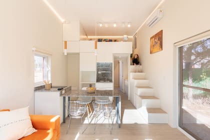 En este modelo, un entrepiso para el dormitorio