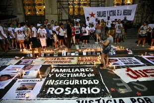 En febrero, los vecinos de Rosario marcharon contra la inseguridad en su ciudad