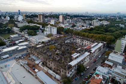 Vista de la cárcel en estado de abandono