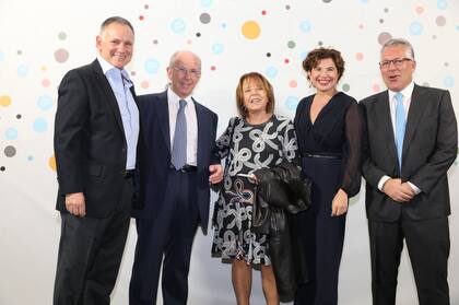 Chiche Duhalde y Julia Pomares junto a Jorge Mandelbaum y Sergio Kaufman