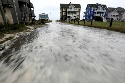 En Frisco, Carolina del Norte, el agua del mar ya se desbordó