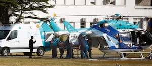 En medio de un fuerte operativo, llegó a Mar del Plata el chico que se accidentó en La Frontera